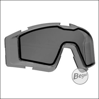 Double Lens Ersatzglas, RX - Brillenträgerversion, Erweiterung für Begadi Schutzbrille CP1 - smoke