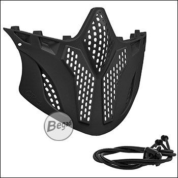 Face shield with adjustable neck strap, for Begadi safety spectacles CP1, regular / small - black