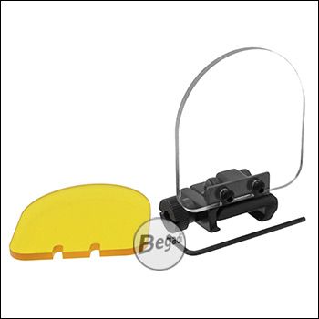 Begadi FlipUp Lens Protection / Linsenschutz / Schutzscheibe für Reddots & Scopes (schlagfestes Polycarbonat)  -2er Set-