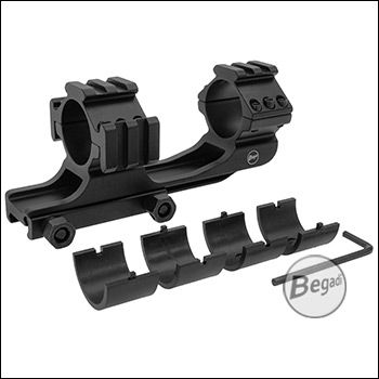 Begadi Montage für 25.4mm / 30mm Zielfernrohre & Short Dots, mit Picatinny Top Rails (Version 2 - mit Side Rails)