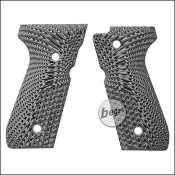 Begadi G10 grip plate set for KJW / WE / Marui M9 &amp; M92 -grey / hawk-