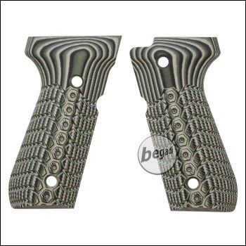 Begadi G10 grip plate set for KJW / WE / Marui M9 &amp; M92 -olive / wrench-