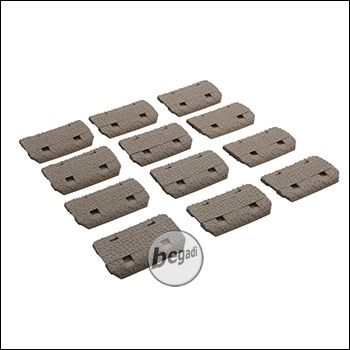 Begadi Keymod Rail Cover Set, 12 Stück -TAN-