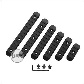 Begadi Polymer Rail Set, 6teilig, für M-LOK - schwarz