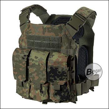 Begadi Plate Carrier "LIGHTWEIGHT" (Set including SAPI dummies), flecktarn - size M