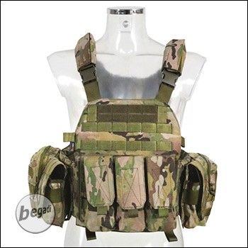 BEGADI Value Plattenträger / Plate Carrier Set, mit 5 Taschen - multicam 