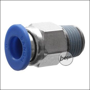 Begadi 6mm Schraubeinsatz für HPA Adapter mit G 1/8 Zoll Gewinde