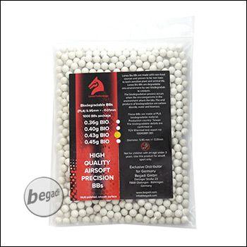 1.000 LONEX High Precision HEAVY BIO BBs 6mm 0,43g -white-