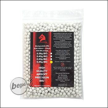 1.000 LONEX High Precision HEAVY BIO BBs 6mm 0,45g -white-