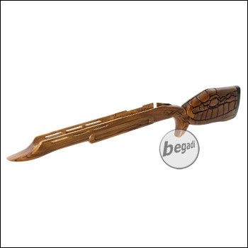 Taring Carving real wood stock for VSR / MB03 - Design 1 (Snake)