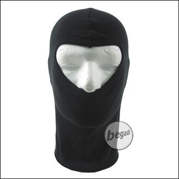 Balaclava, 1-hole, thin, black, 100% cotton