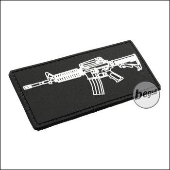 Begadi 3D Badge "HW4 Carbine", Classic, made of hard rubber, with velcro - black