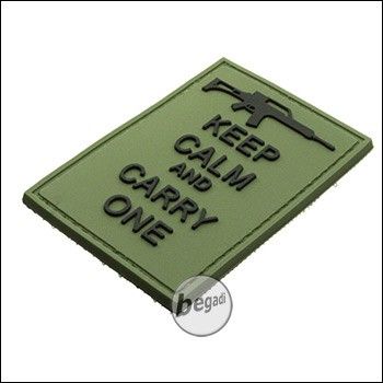 BE-X 3D badge "Carry an G36", hard rubber, with velcro - olive