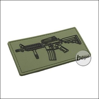 Begadi 3D badge "HW4 Sopmod", Classic, hard rubber, with velcro - olive