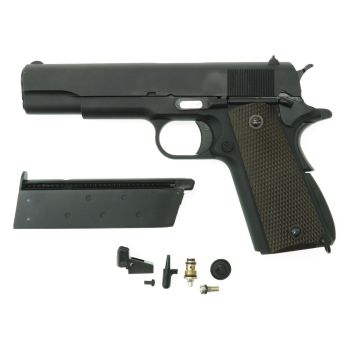 WE 1911 -schwarz- Gas GBB "Upgrade Version" mit Begadi Stainless Efficiency Ventil, Koffer & Maintenance Kit (frei ab 18 J.)