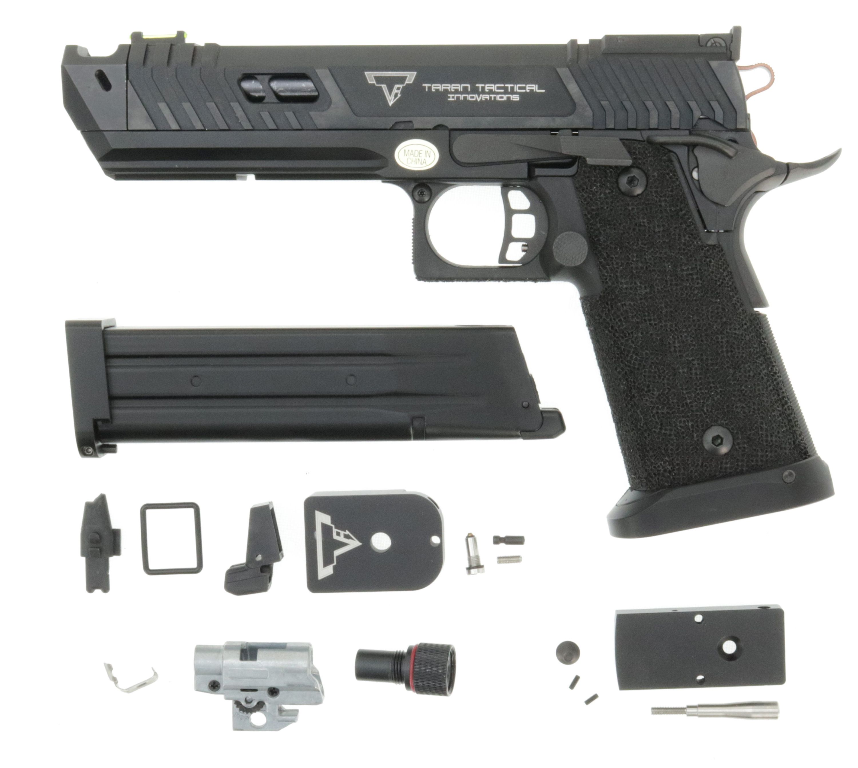 Army Armament TTI Pit Viper (R601) HiCapa "CNC, Begadi Upgrade Version" -schwarz-, mit Begadi Stahl HopUp Unit (frei ab 18 J.)