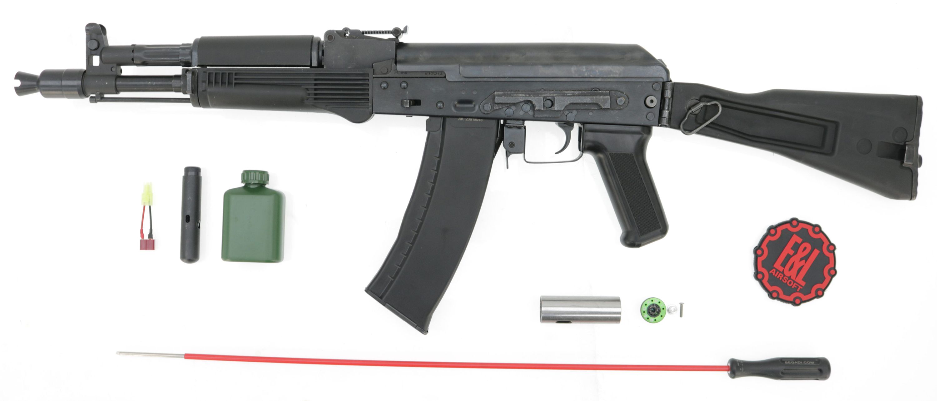 E&L AK 105 "Gen.4" S-AEG mit Pro HopUp & Begadi CORE EFCS / Mosfet, mit Tuning - für Bastler (frei ab 18 J.)