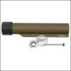 E&C M4 / M16 Stock Tube, mit breiter Castle Nut, optimal für klassische Aufnahmen -TAN / perlgold-