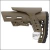 Begadi Universal M4 Schaft "Berserk", aus nylonverstärktem Polymer, mit verstellbarer Wangenauflage - TAN
