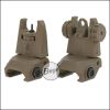 Begadi Picatinny Rear & Front Sight Bundle "Low Profile", aus nylonverstärktem Polymer - TAN