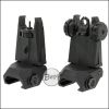 Begadi Picatinny Rear & Front Sight Bundle "High Profile", aus nylonverstärktem Polymer - schwarz