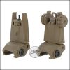 Begadi Picatinny Rear & Front Sight Bundle "High Profile", aus nylonverstärktem Polymer - TAN