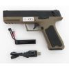 Cyma CM.127 "Gen.3" AEP inkl. Mosfet, LiPo Akku & USB Ladegerät -Dual Color TAN / schwarz- < 0,5 J. + Federtuning & Upgrade Mosfet