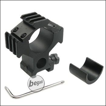 Begadi Montagering mit 3 Picatinny / Weaver Schienen, 25.4mm / 30mm