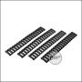 Begadi Picatinny Hartgummi Rail Covers - 4er Pack - in schwarz