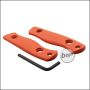 BE-X Griffschalen Set für Outdoormesser "Hersir", Fieldcraft "Camp" oder DIY Messerbau - orange (2 Stück)