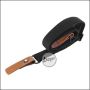 Begadi "AK Classic" Sling / Tragegurt aus Baumwoll Gurtband und Leder - schwarz