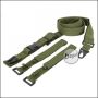 Begadi 3-Punkt Rifle Sling, multifunktional, mit 2 Adaptern "Gen 2" - olive