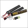 Begadi "AMAX Superio" LiPo Akku 11,1V 1500mAh 30/60C+ "Compact Triple Stick" mit Dean & Adapter auf Mini TAM -goldfarben-