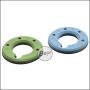 Begadi PRO Sorbo Pad Set für (S)AEGs "OFFSET", für M14 / P90 / SVD / SVU (50° grün + 60° blau) - 23,8 x 2,5mm