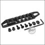 Begadi Alu Picatinny Rail für M-LOK & Keymod, mit Sling Mount - 100mm, 5 Slot - schwarz
