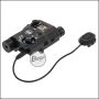 Dummy Laser Box (Laser – Licht Attrappe) "AN-PEQ 15", aus ABS, mit Deko Kabelschalter
