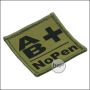 BE-X blood group patch "AB, pos. - NoPen" - olive