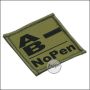 BE-X blood group patch "AB, neg. - NoPen" - olive
