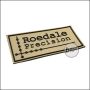 3D Badge "ROEDALE" hard rubber, with Velcro - TAN