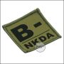 BE-X blood group patch "B, neg. - NKDA" - olive