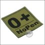 BE-X blood group patch "0, pos. - NoPen" - olive