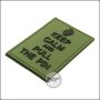BE-X 3D badge "Pull the Pin", hard rubber, with velcro - olive