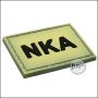 BE-X 3D badge "NKA" hard rubber, with velcro