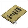 BE-X 3D Badge "Go 9mm", made of hard rubber, with Velcro - TAN