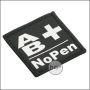 BE-X blood group patch "AB, pos. - NoPen" - black
