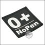BE-X blood group patch "0, pos. - NoPen" - black