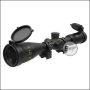 Begadi Sniper Scope / Riflescope "CROW44" 4.5 - 18 x 44 with bel. reticle (red/green/blue), mount &amp; sun visor [Gen.2]