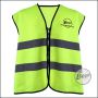 Begadi safety vest / high-visibility vest "No Target", yellow, unisex, with reflectors - size S - L (62x70cm)