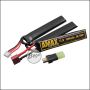 Begadi "AMAX Superio" LiPo Akku 11,1V 1500mAh 30/60C+ "Compact Triple Stick" mit Dean & Adapter auf Mini TAM -goldfarben-