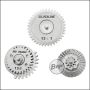 Begadi Silverline CNC Gearset (Low Noise) - nickel plated - 13:1 with 12Z Sector Gear